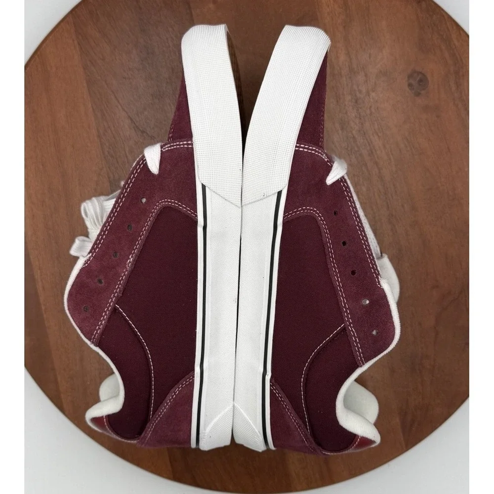 Vans Chukka Push Iconic Shoes Burgandy/White Fat‎ Tongue Unisex Sz M/11.5 - W/13